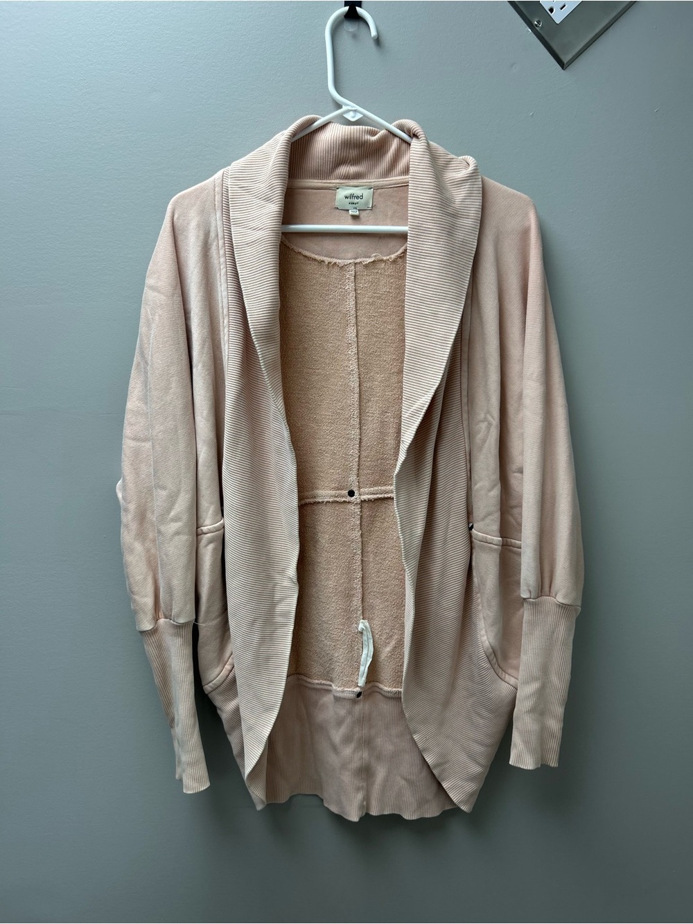 Wilfred Women’s Light Pink Diderot Cocoon Open Front Cardigan
